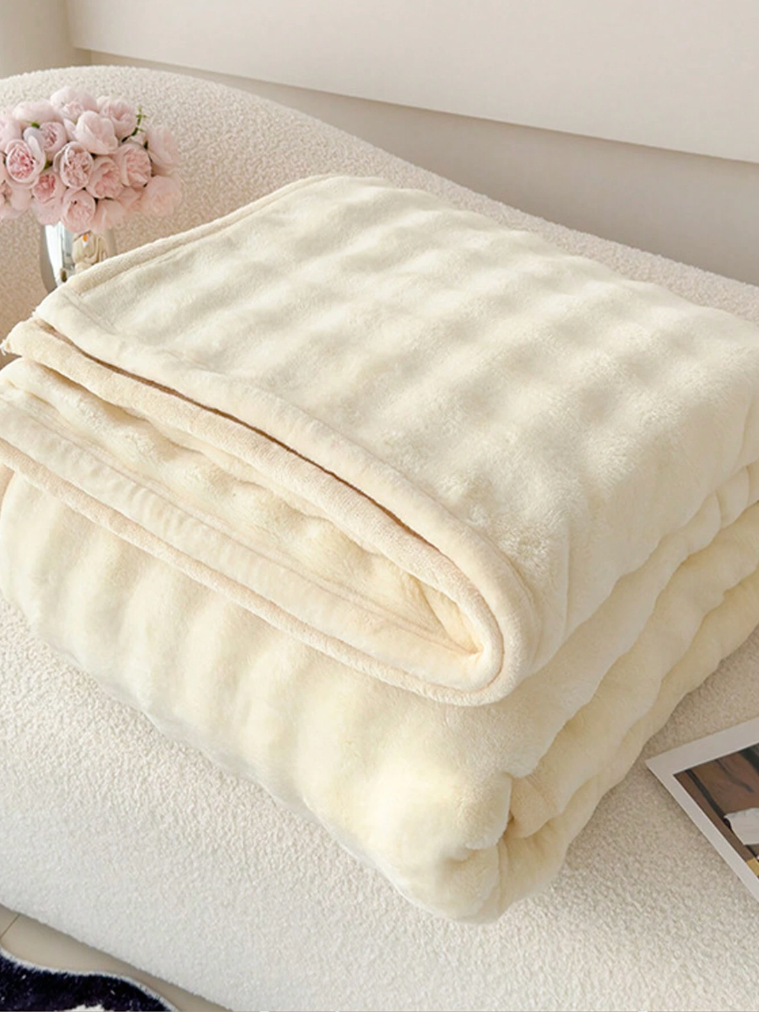 Cobija Piel De Conejo Textura Pina