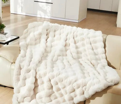 Cobija Piel De Conejo Textura Pina